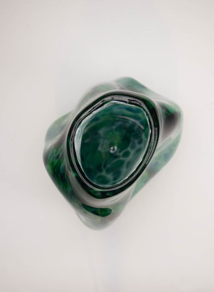 Greenstone Asymmetric Boulder Vase