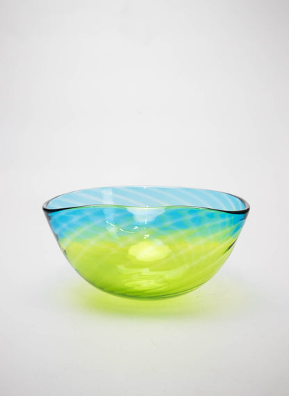 Feather Bowl - Blue Limes