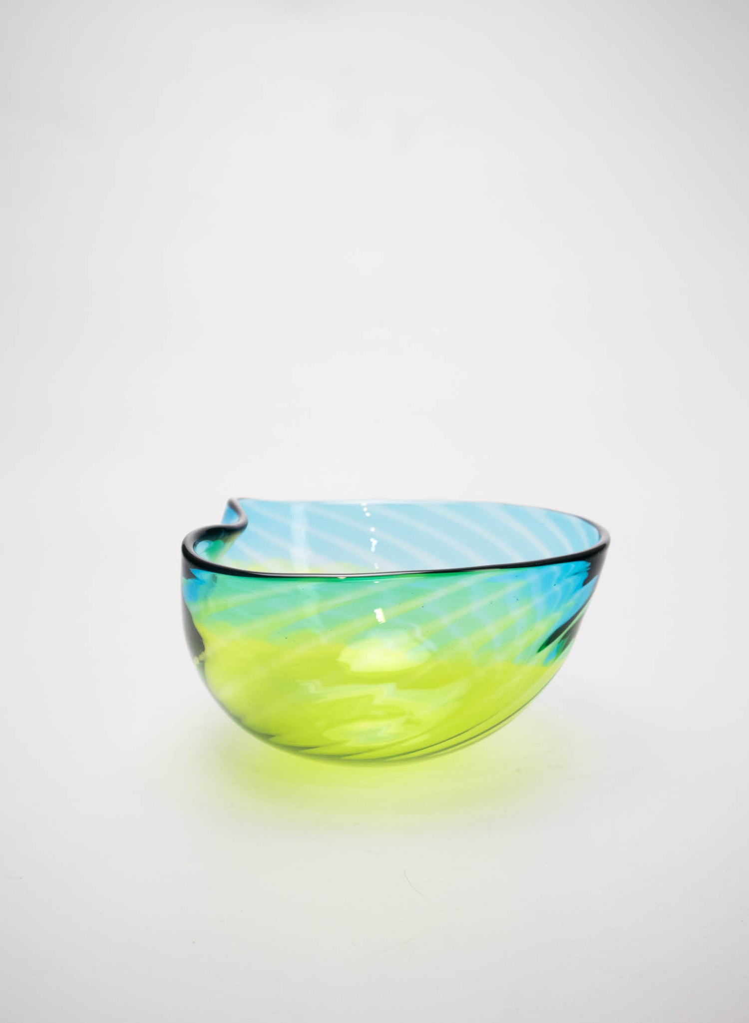 Feather Bowl - Blue Limes