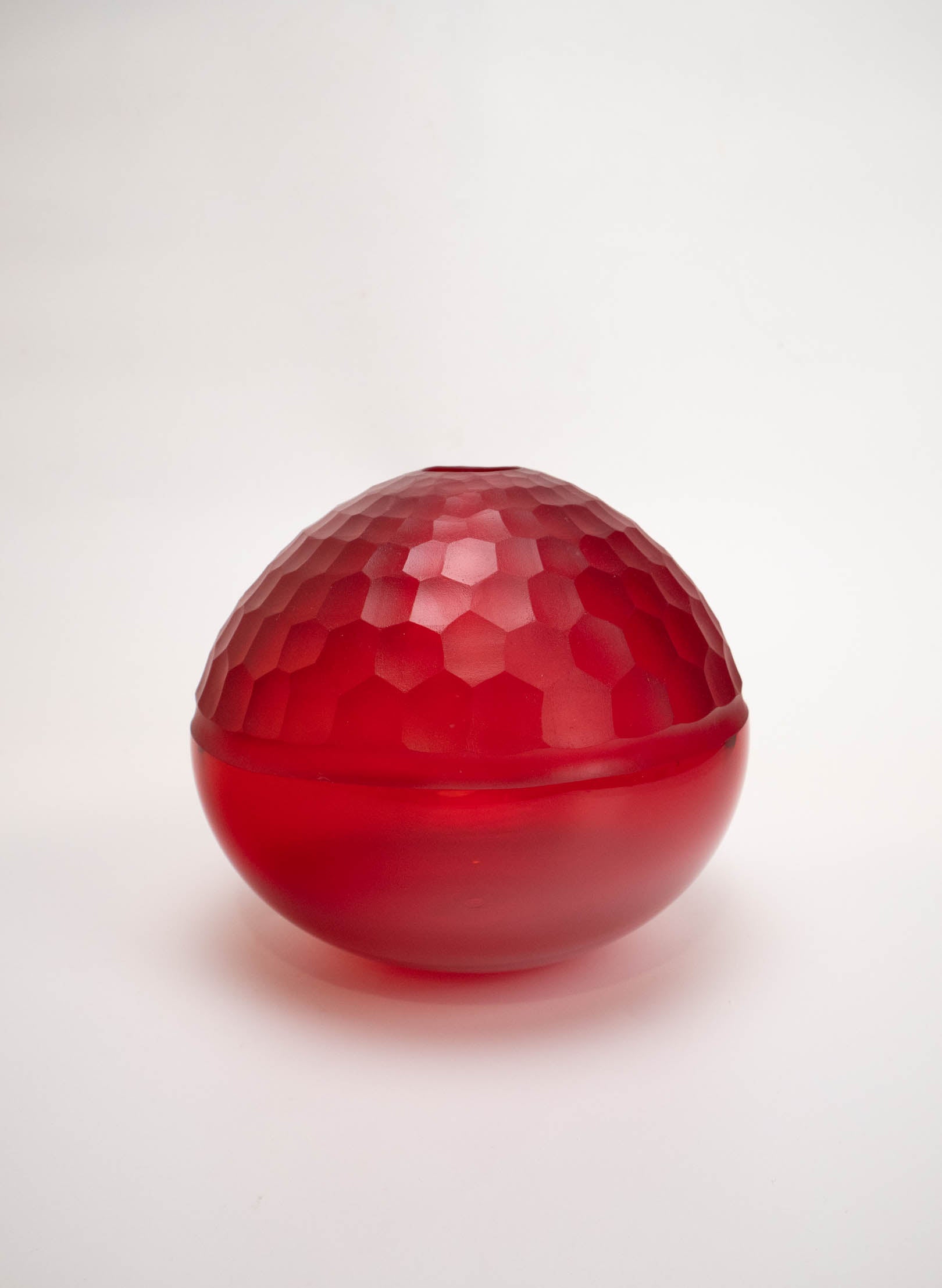 Cherry Red Carved Vessel