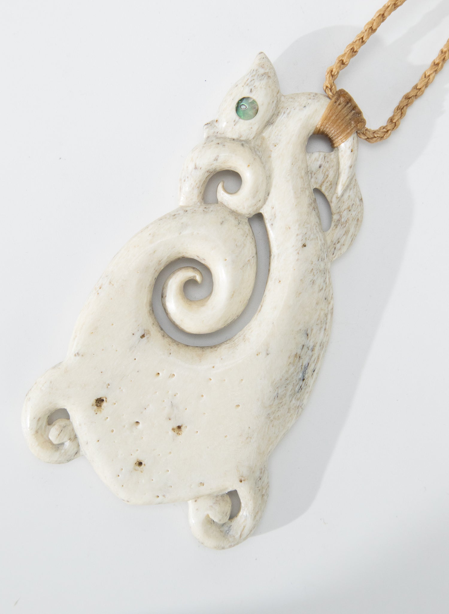 Carved Whalebone Manaia Necklace