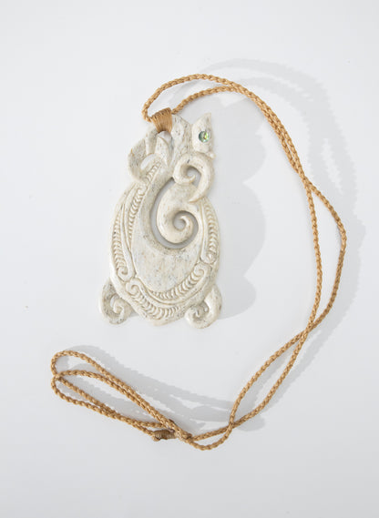 Carved Whalebone Manaia Necklace