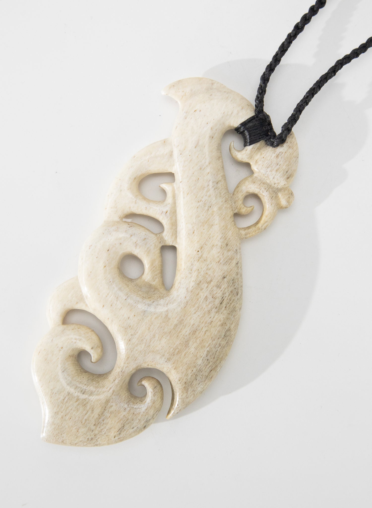 Carved Whalebone Manaia Necklace