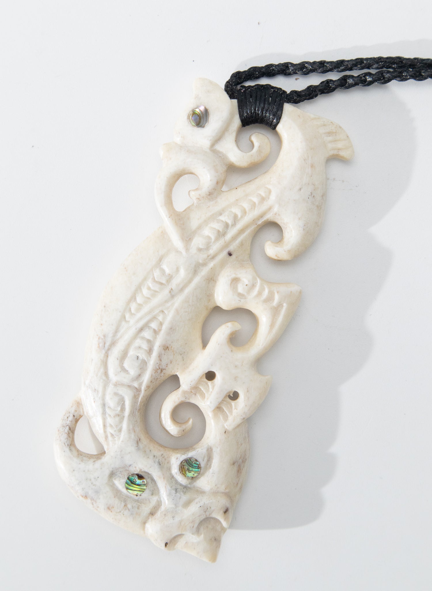 Carved Whalebone Manaia Necklace