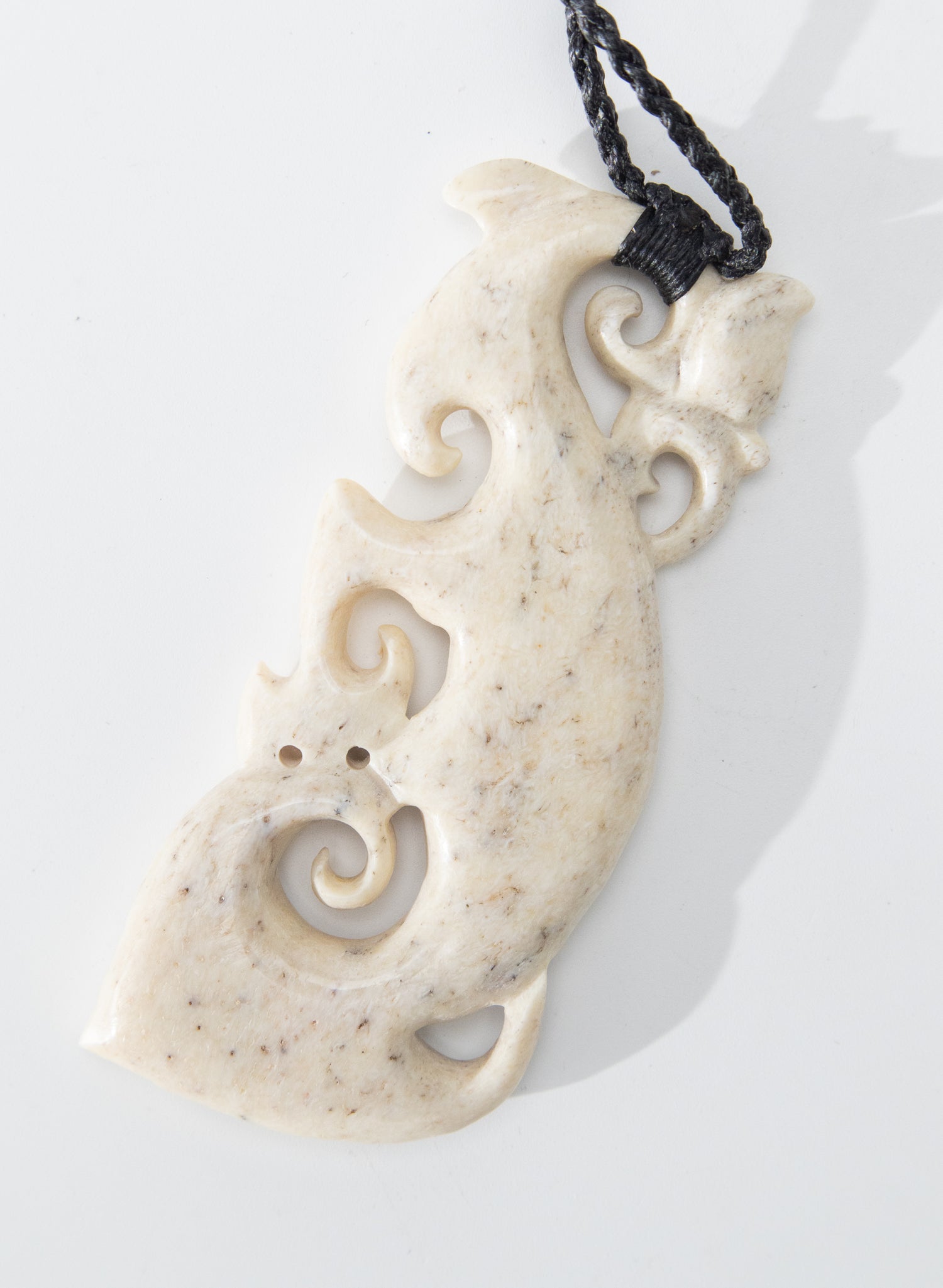 Carved Whalebone Manaia Necklace