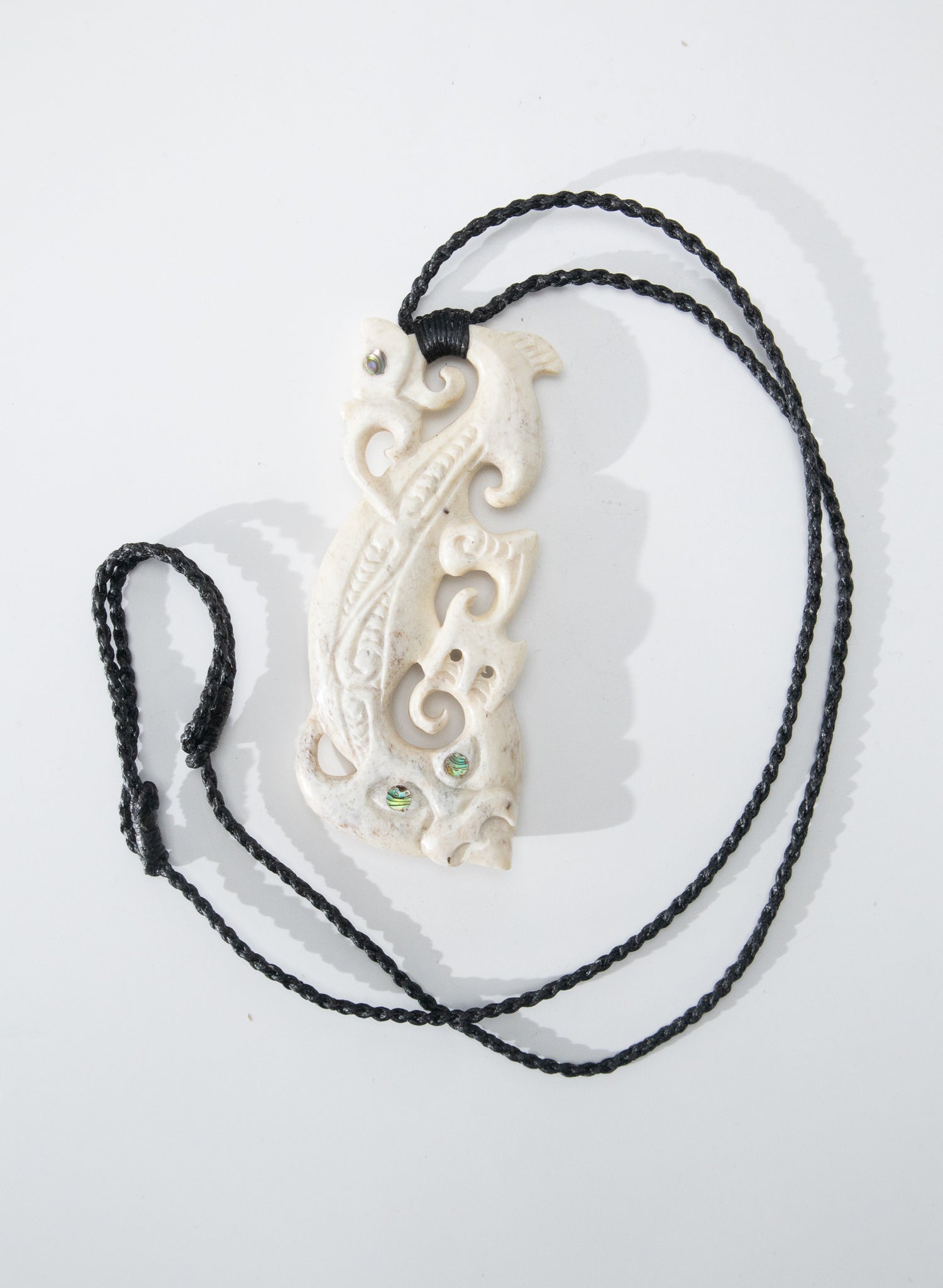 Carved Whalebone Manaia Necklace