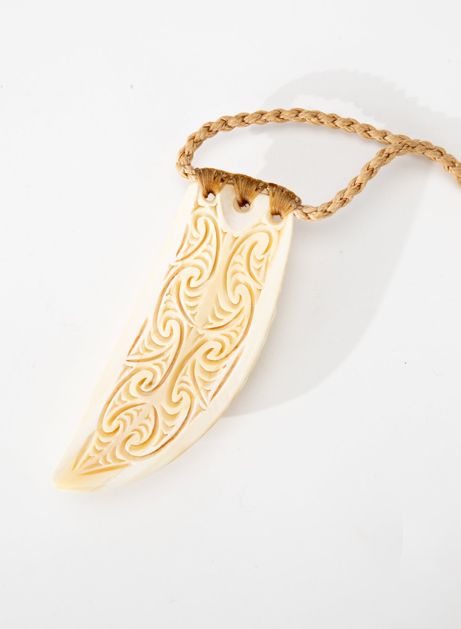 Carved Whalebone Niho Necklace