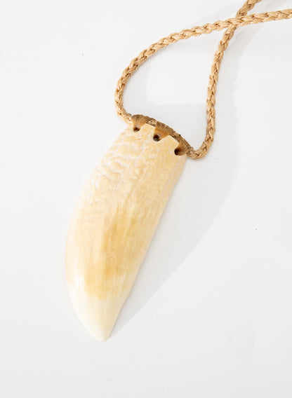 Carved Whalebone Niho Necklace