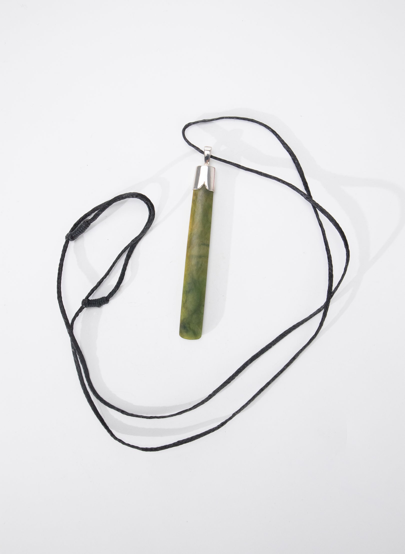 Capped Silver Pounamu Drop Pendant