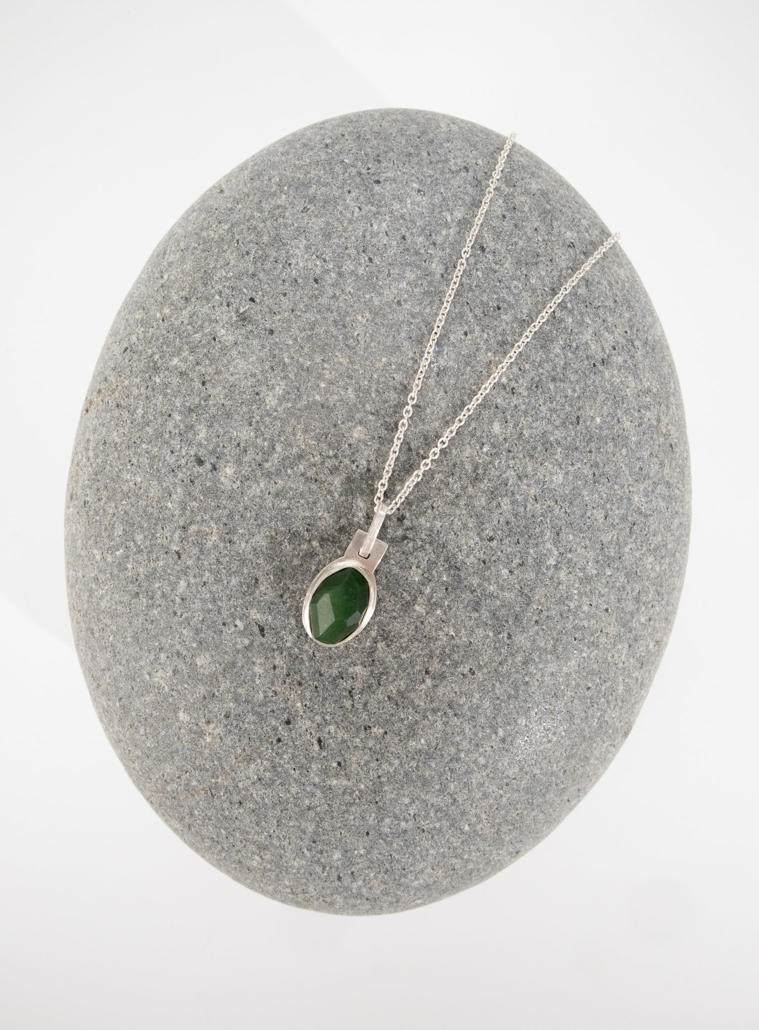 Oval Faceted Pounamu Pendant