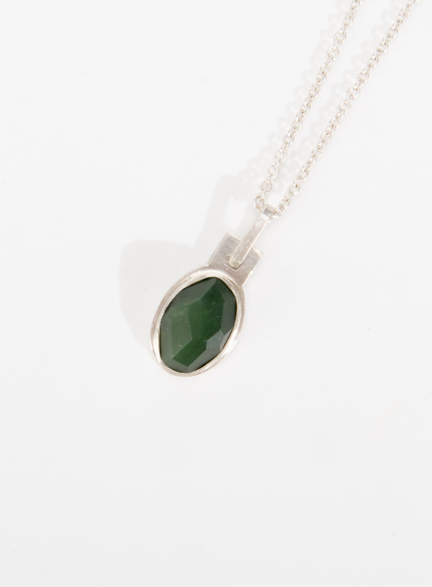 Oval Faceted Pounamu Pendant