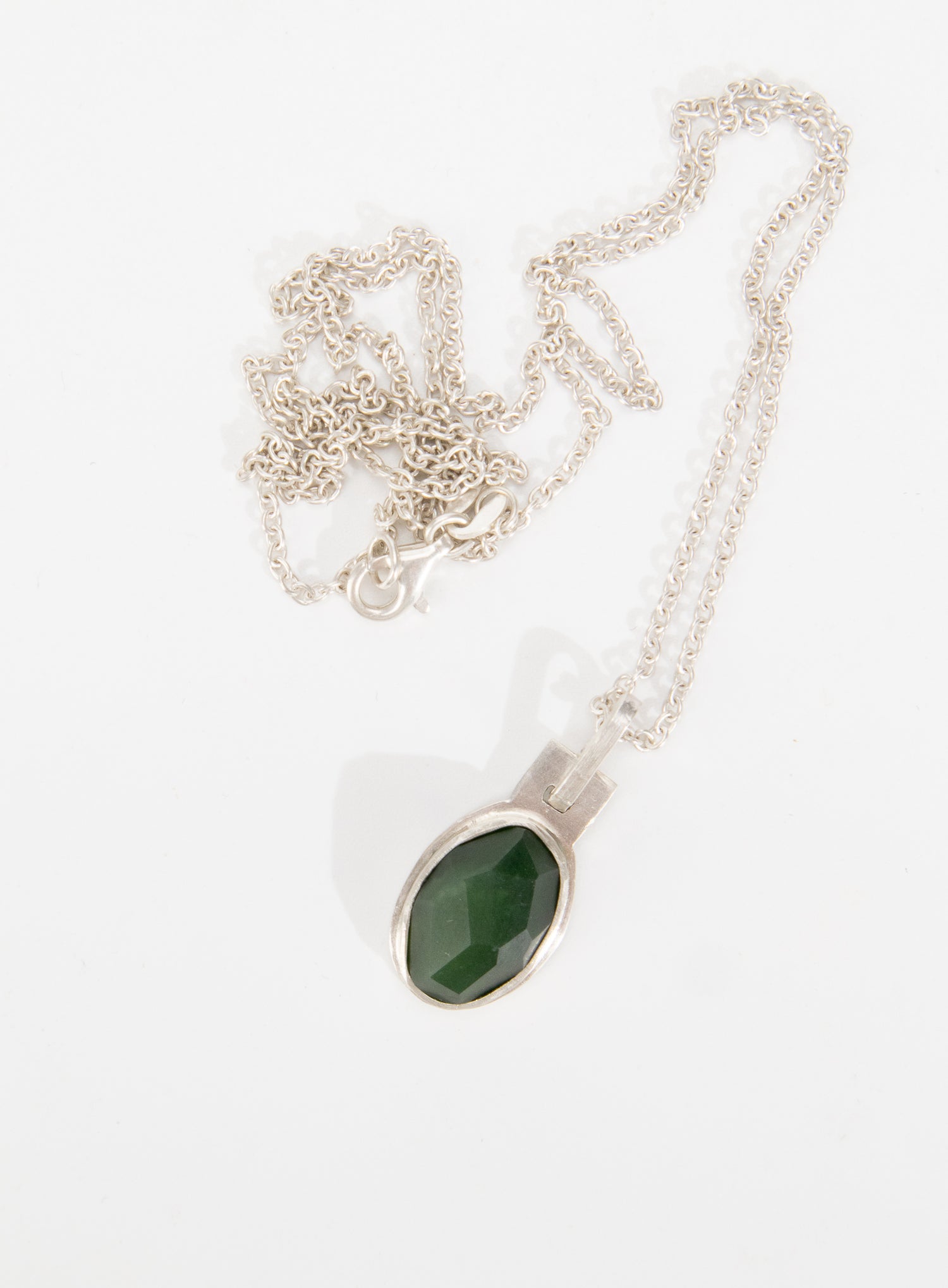 Oval Faceted Pounamu Pendant