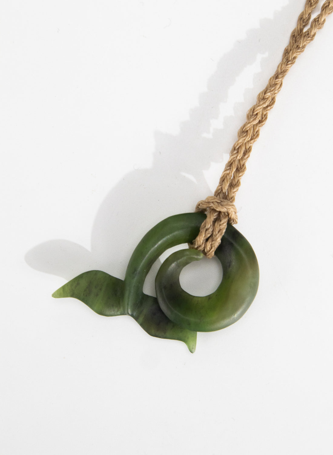 Pounamu Whale Tail Pendant