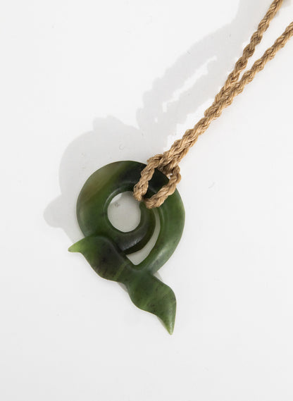 Pounamu Whale Tail Pendant