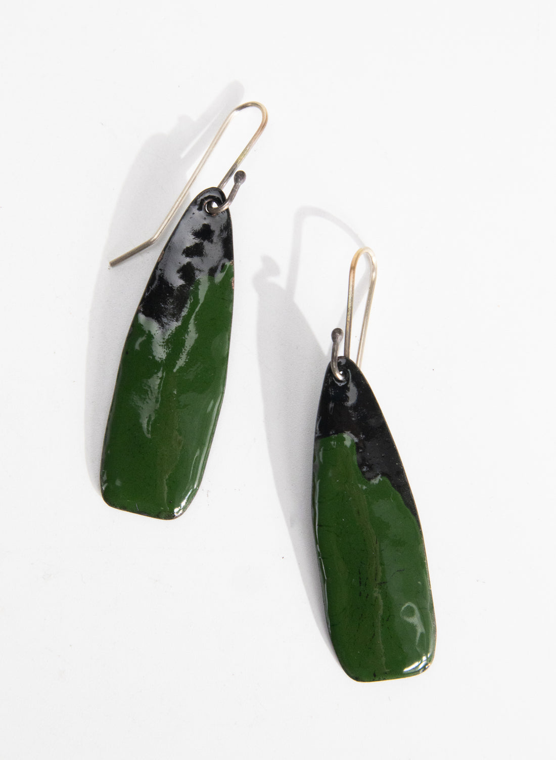 Basil Flow Enamel Earrings