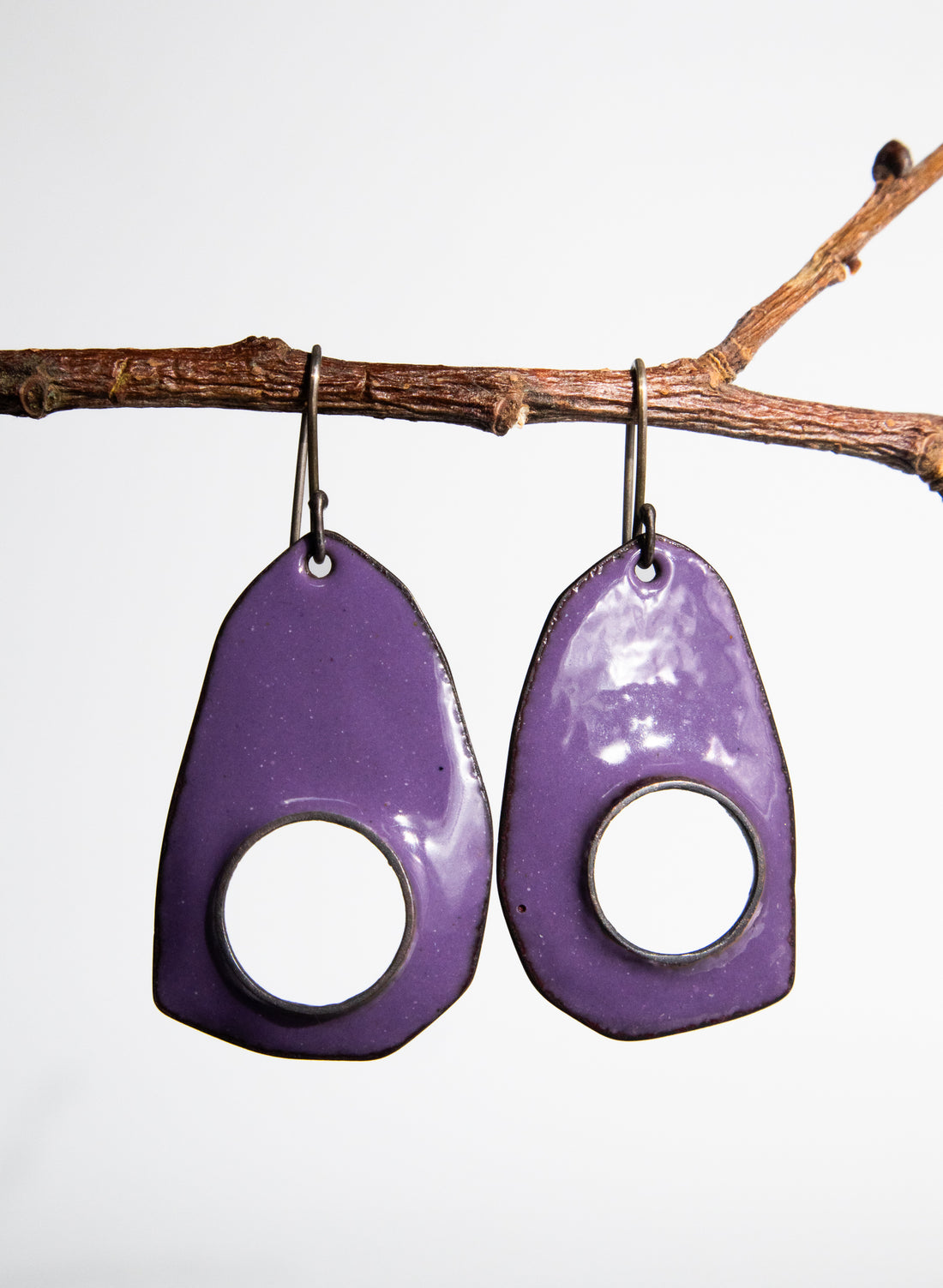 1 Hole Enamel Earrings