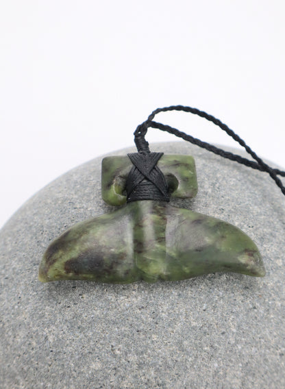 Pounamu Whale Tail Pendant