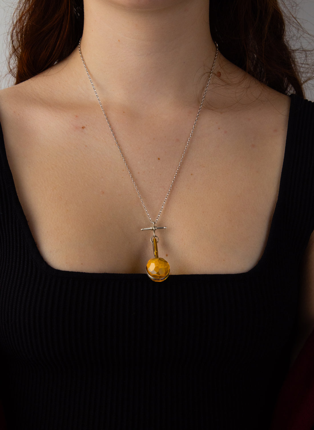 NZ Amber &amp; 22ct Gold Pendant