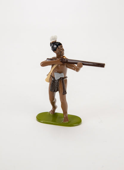 Maori Warrior With Rifle &amp; Axe