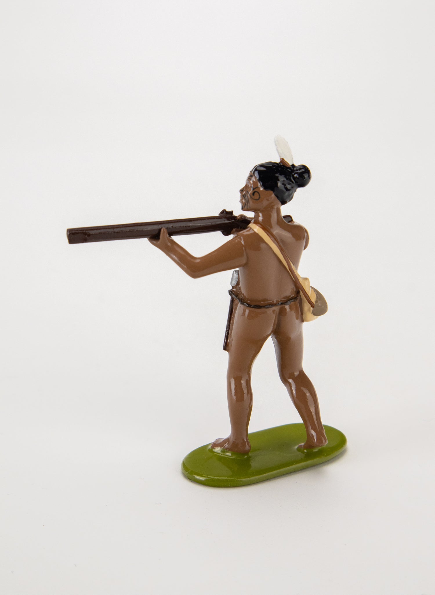 Maori Warrior With Rifle &amp; Axe