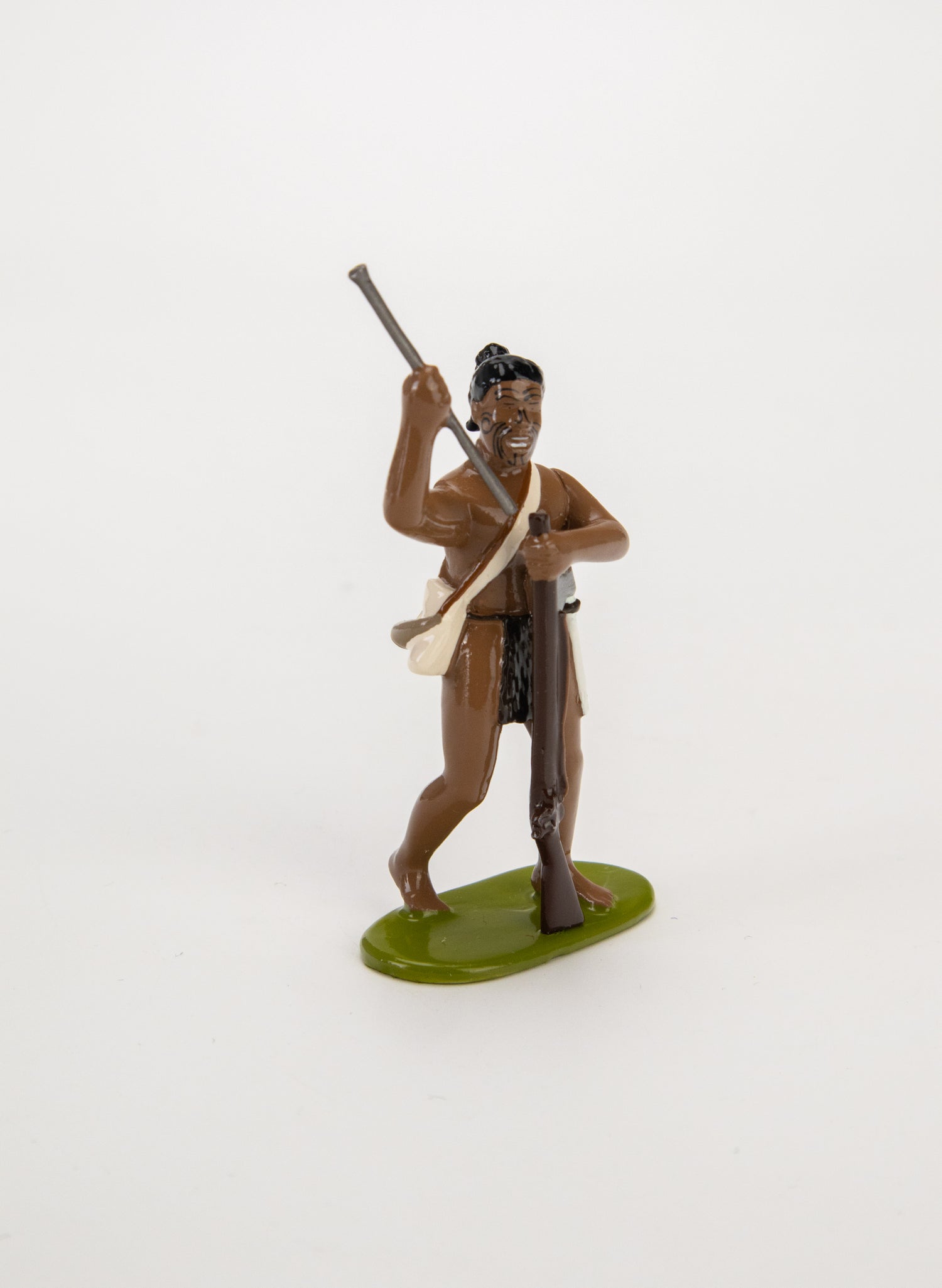 Maori Warrior With Rifle