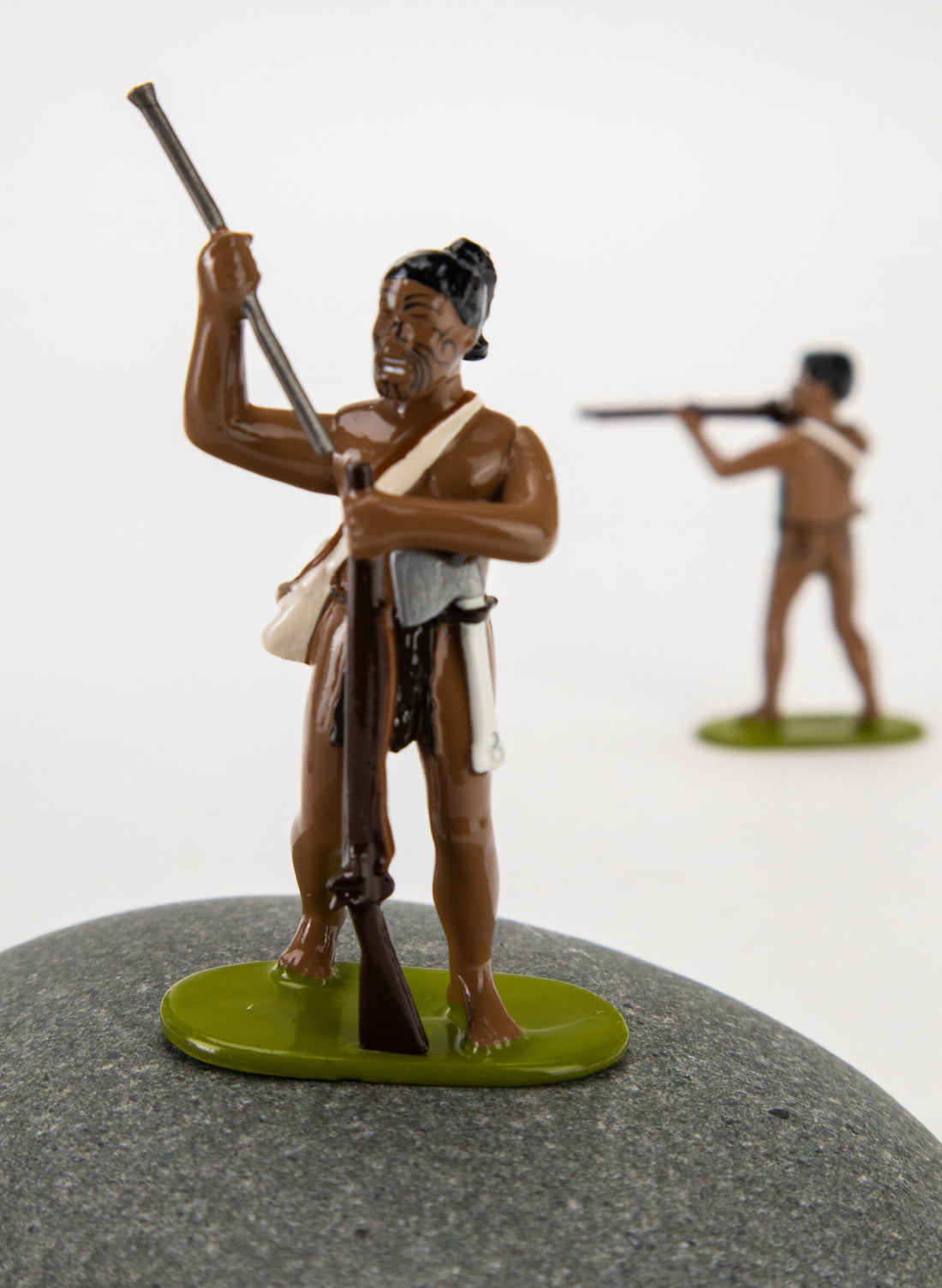 Maori Warrior With Rifle