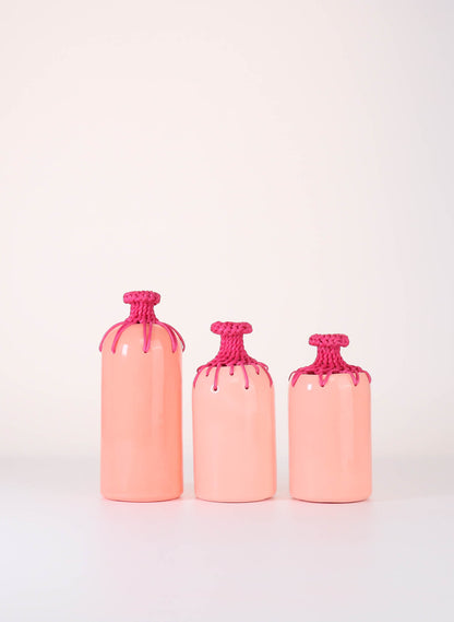 Colourburst Series: Peach &amp; Dark Pink Vase