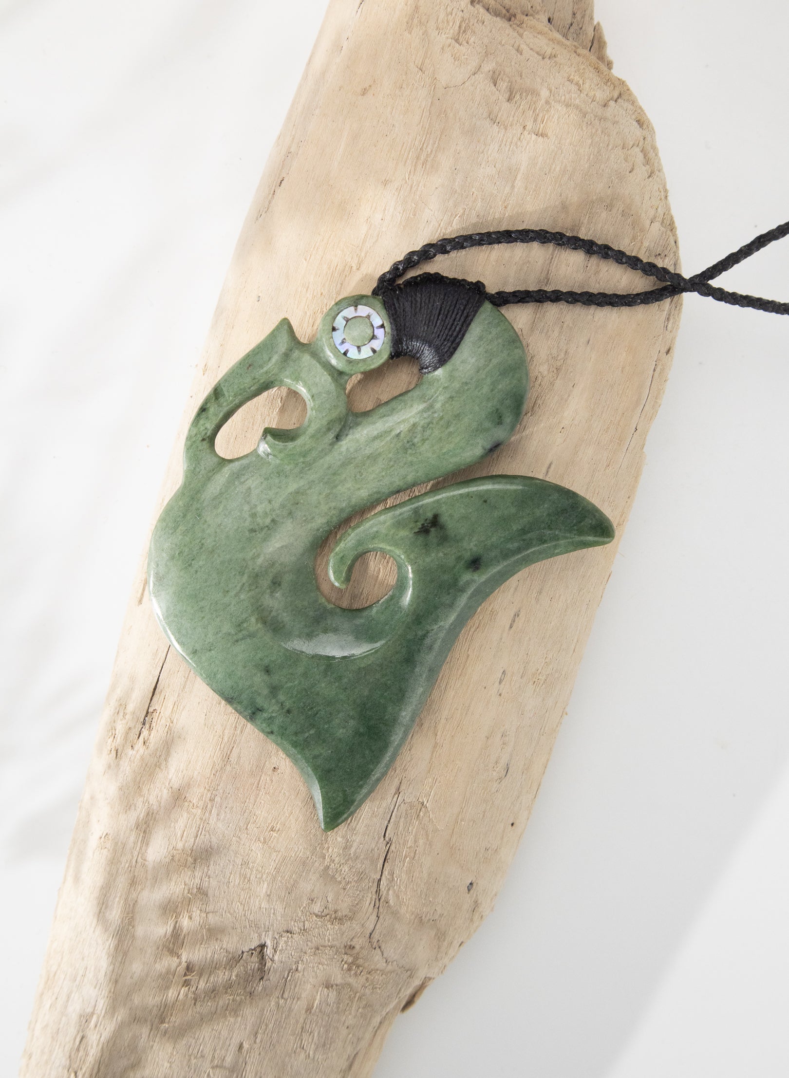 Carved Pounamu Manaia Pendant