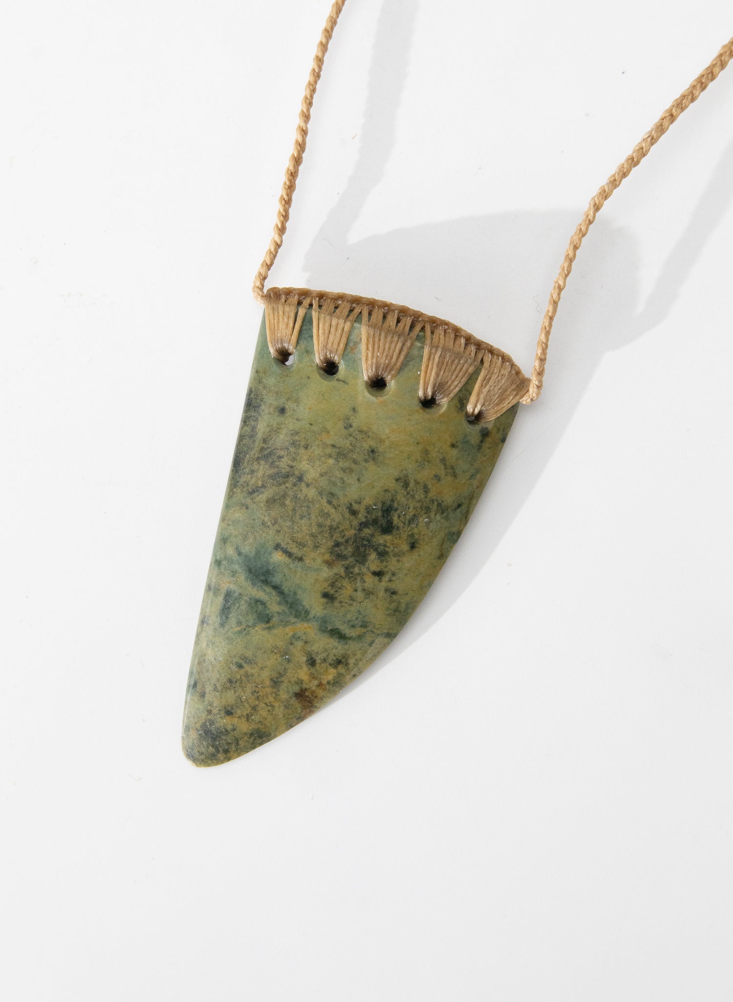 Carved Pounamu Niho Necklace