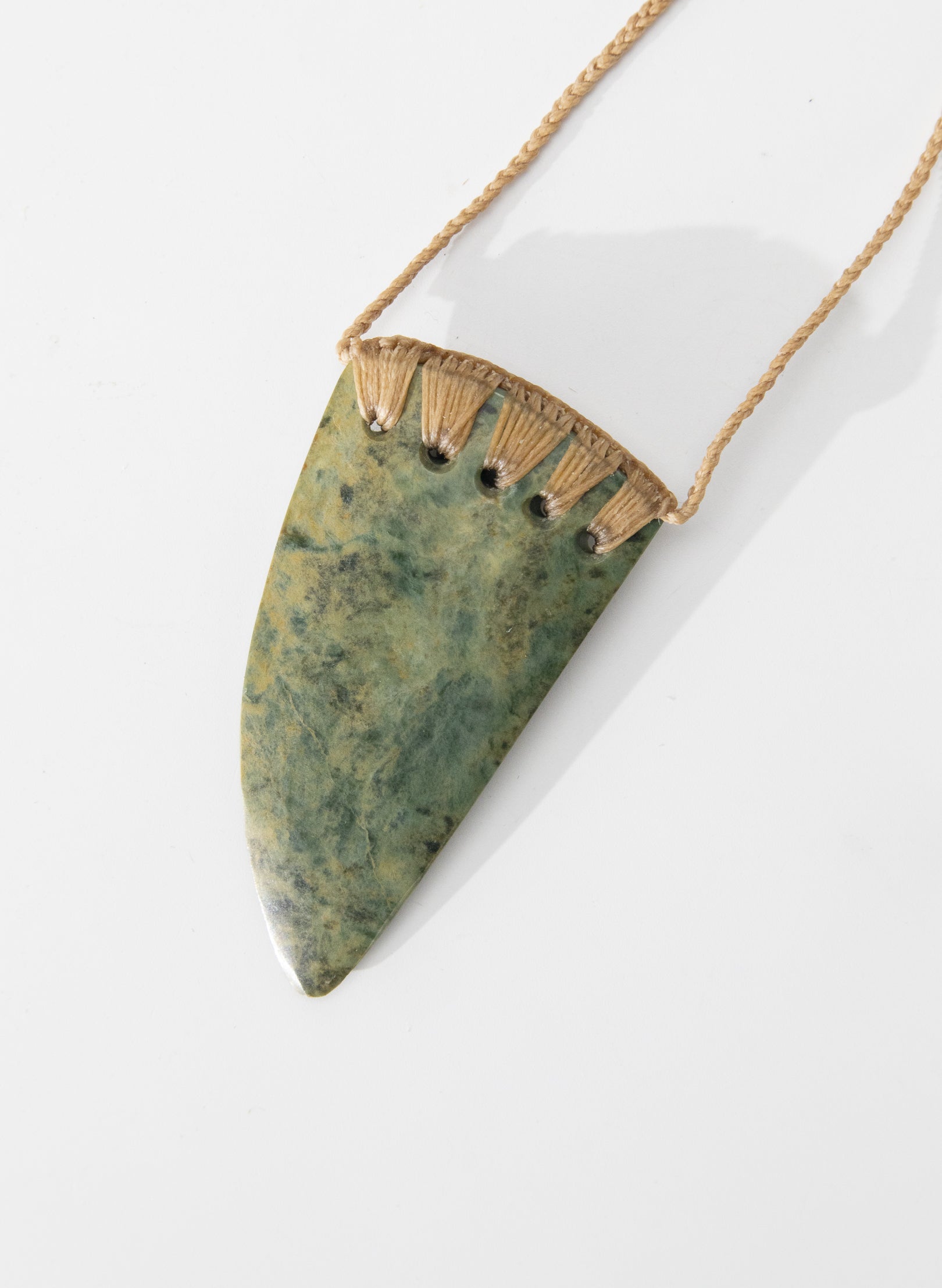 Carved Pounamu Niho Necklace