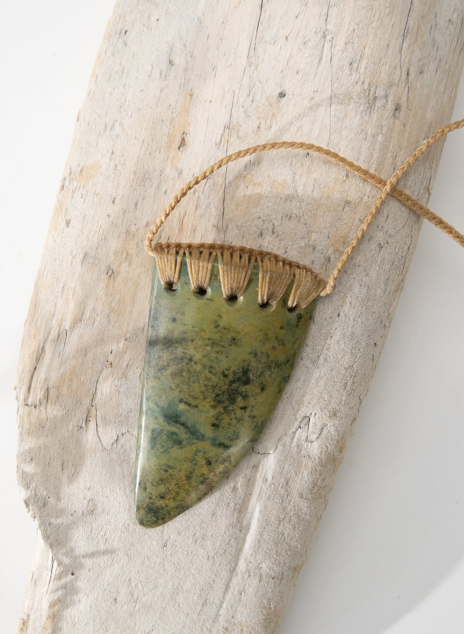 Carved Pounamu Niho Necklace