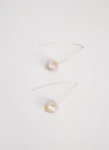 Wrinkled Pearl Earrings