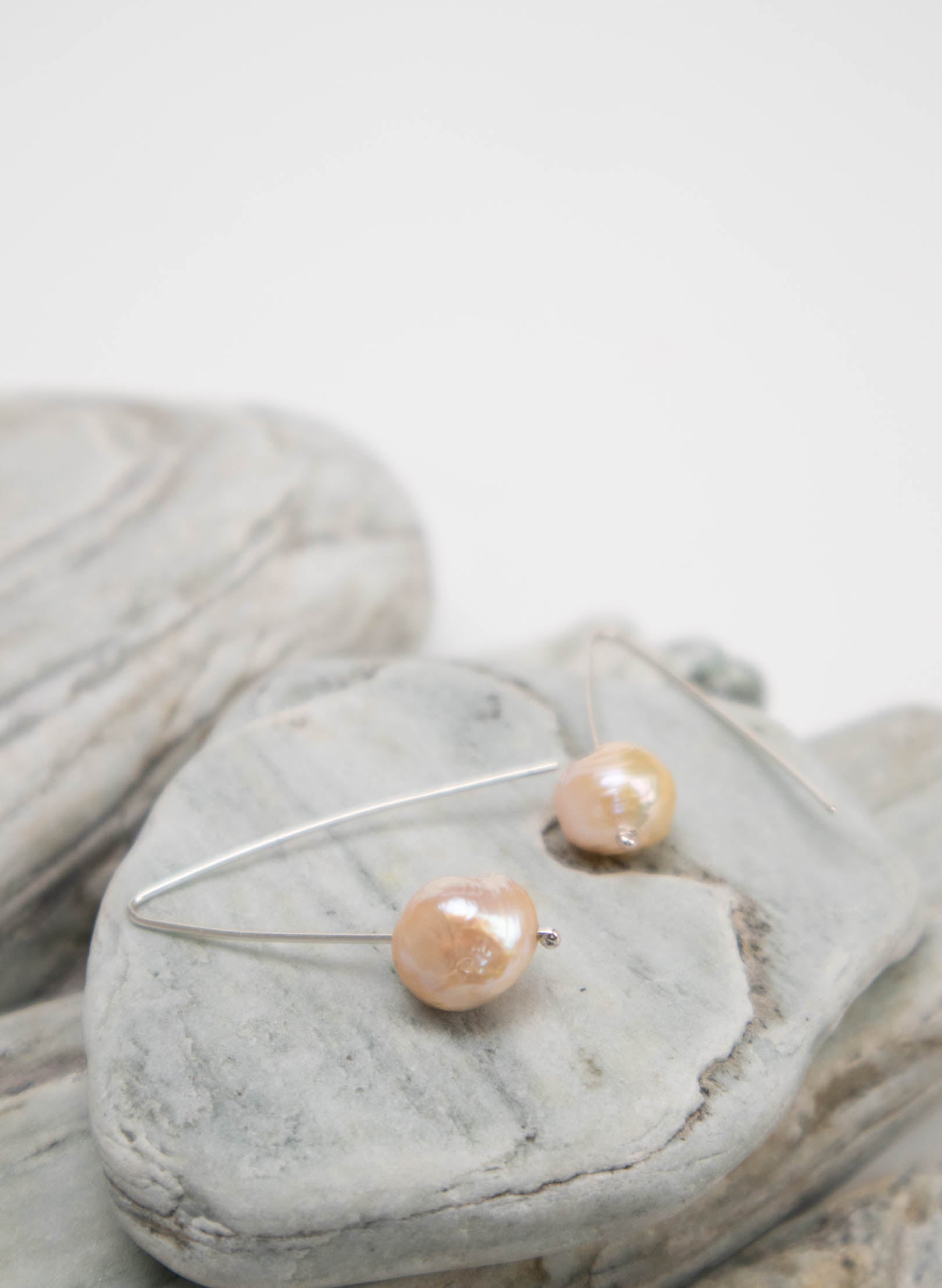 Wrinkled Pearl Earrings