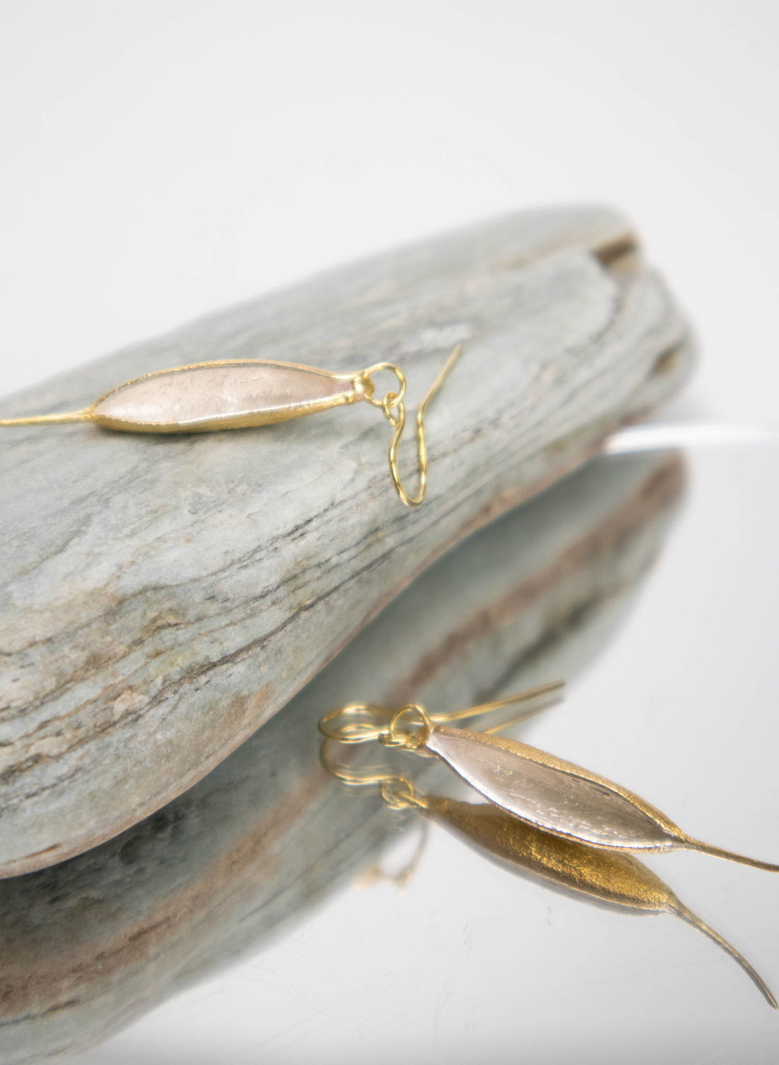 Rewarewa Drop Earrings - Gold Plating &amp; Sterling Silver