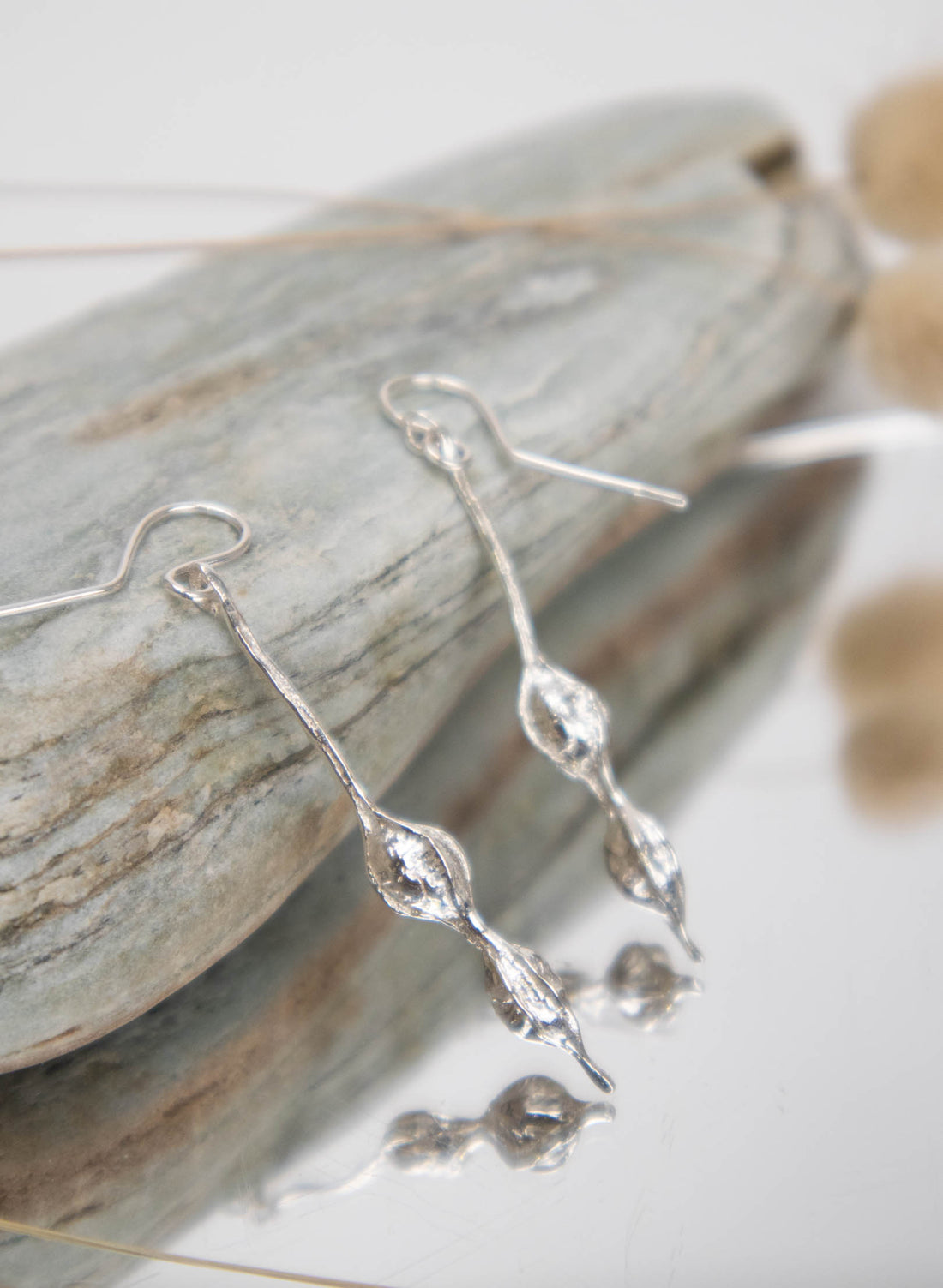 Kōwhai Drop Earrings - Sterling Silver