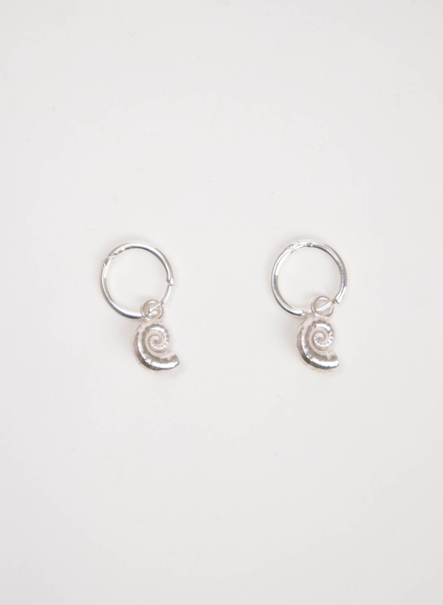 Spiral Shell Hoop Earrings