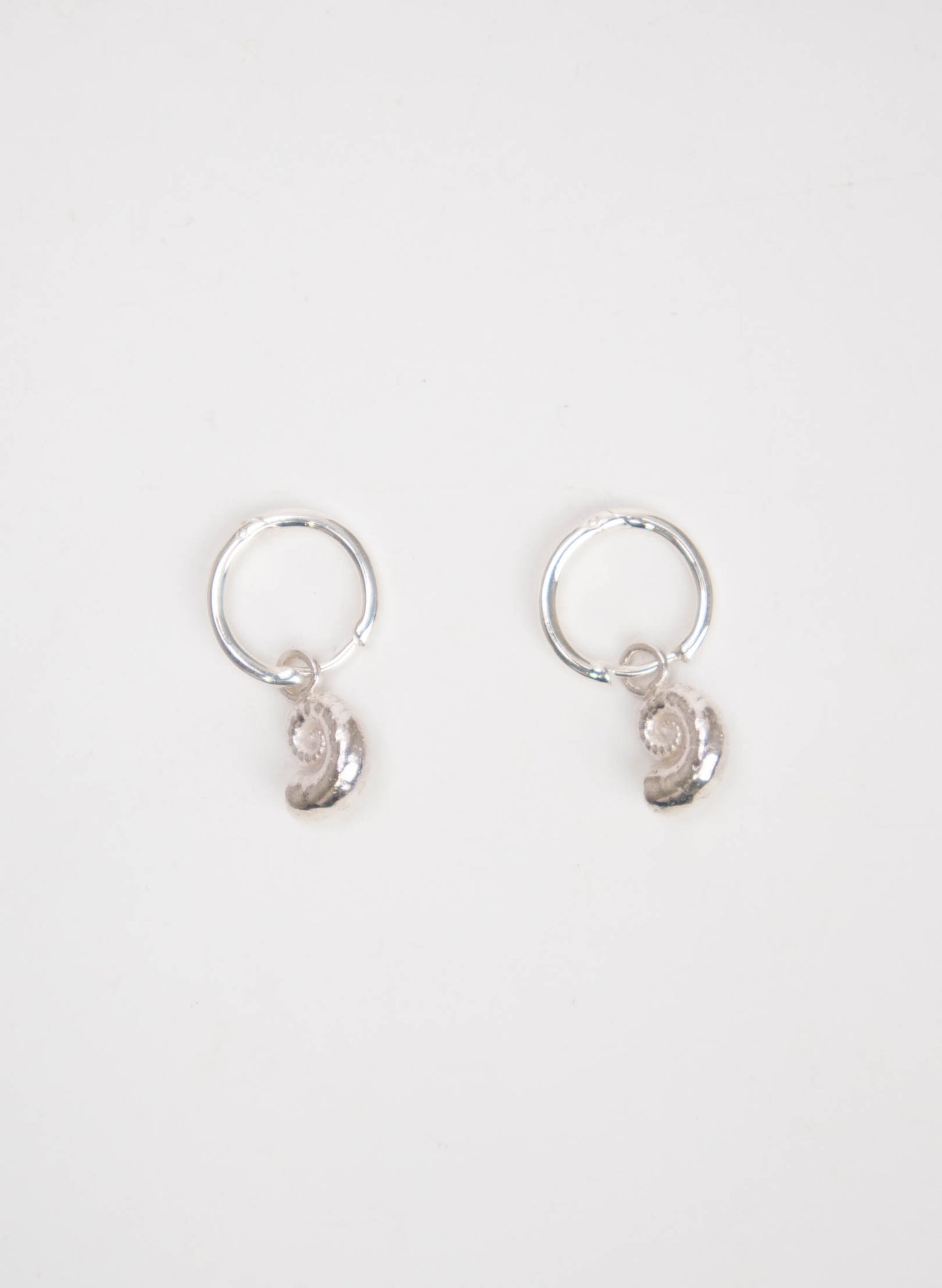 Spiral Shell Hoop Earrings