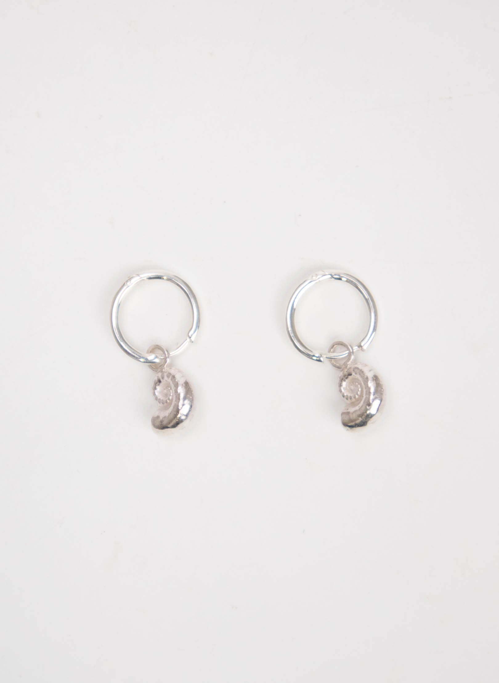 Spiral Shell Hoop Earrings