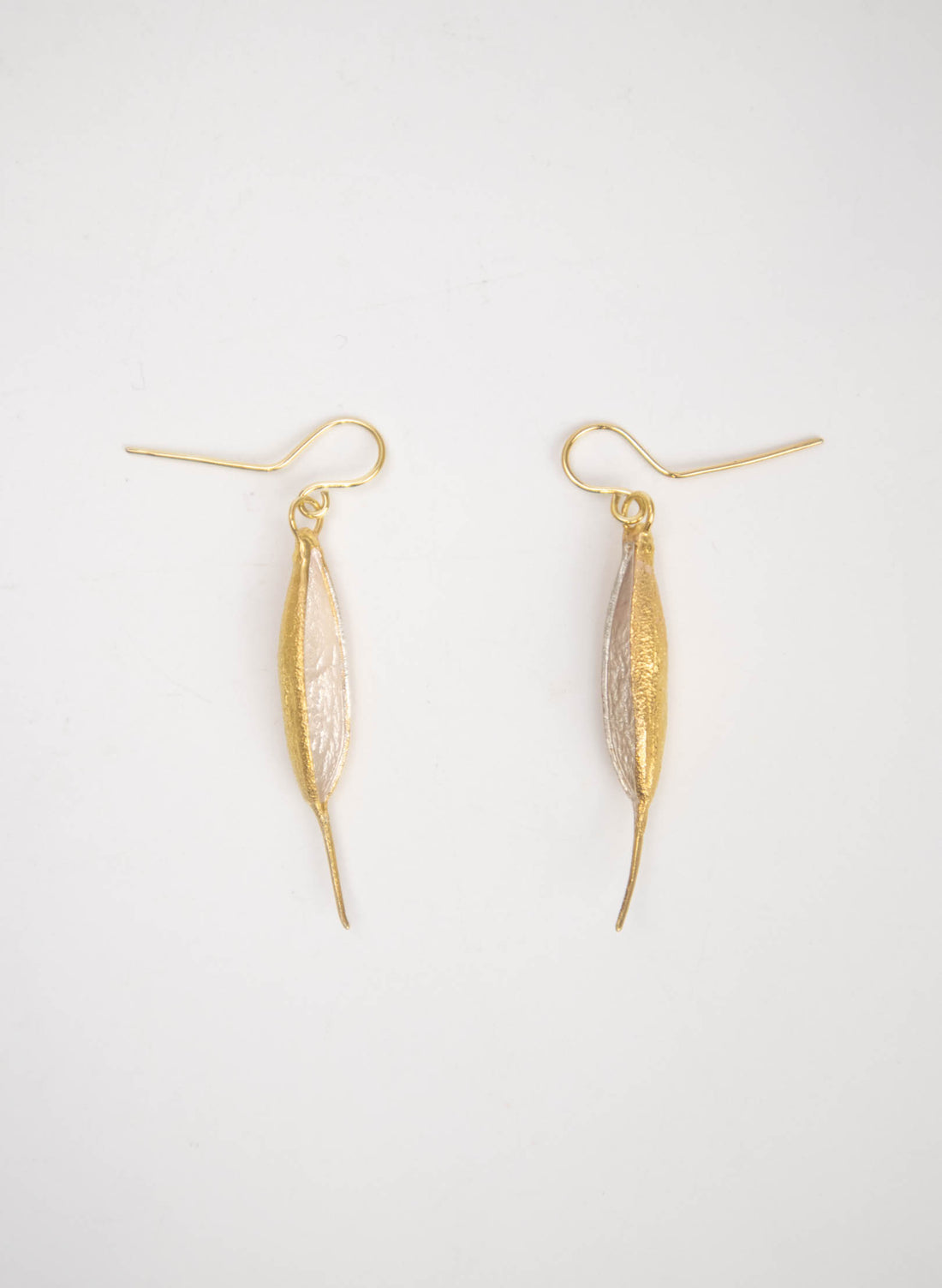 Rewarewa Drop Earrings - Gold Plating &amp; Sterling Silver