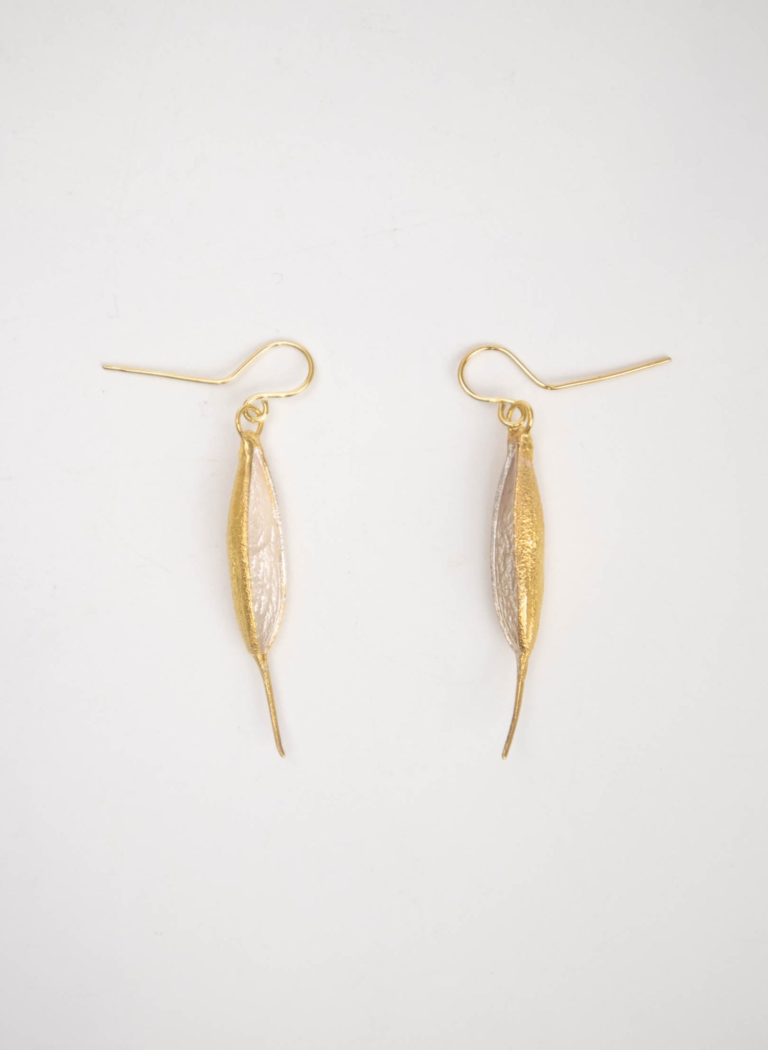 Rewarewa Drop Earrings - Gold Plating &amp; Sterling Silver