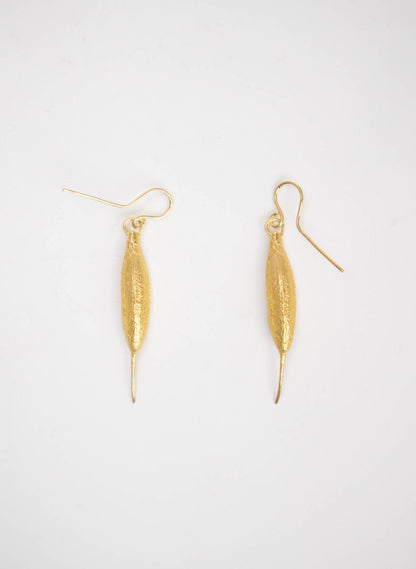 Rewarewa Drop Earrings - Gold Plating &amp; Sterling Silver