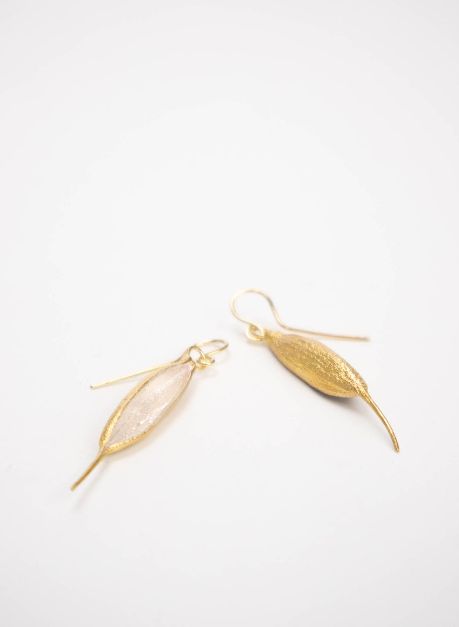 Rewarewa Drop Earrings - Gold Plating &amp; Sterling Silver