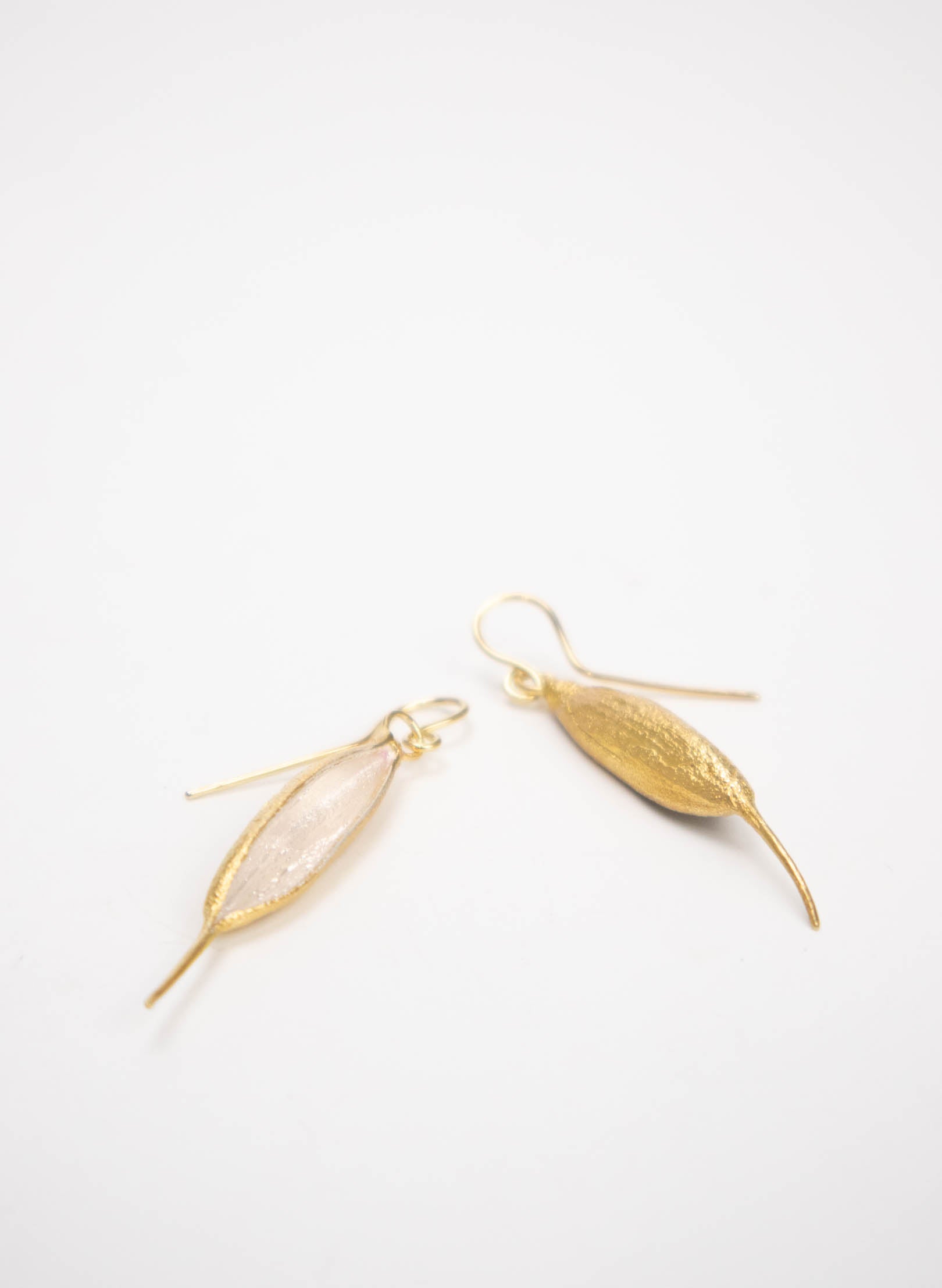 Rewarewa Drop Earrings - Gold Plating &amp; Sterling Silver