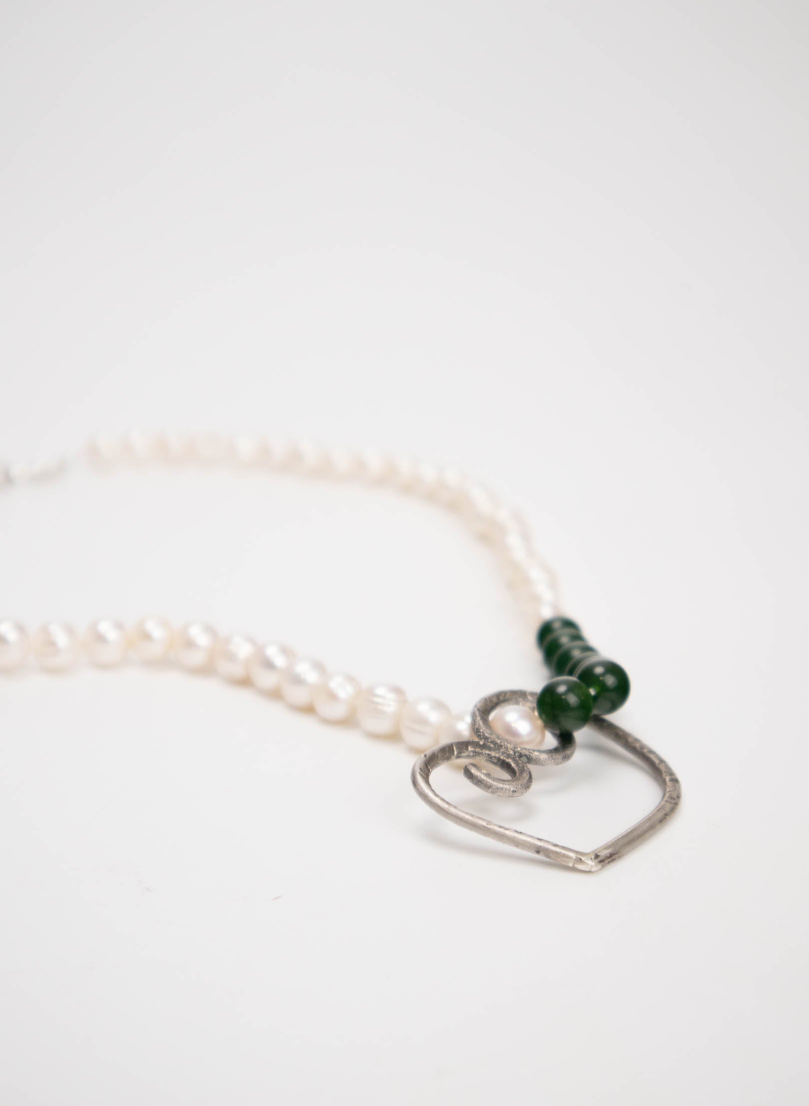 Aroha Necklace - Pounamu And Pearl