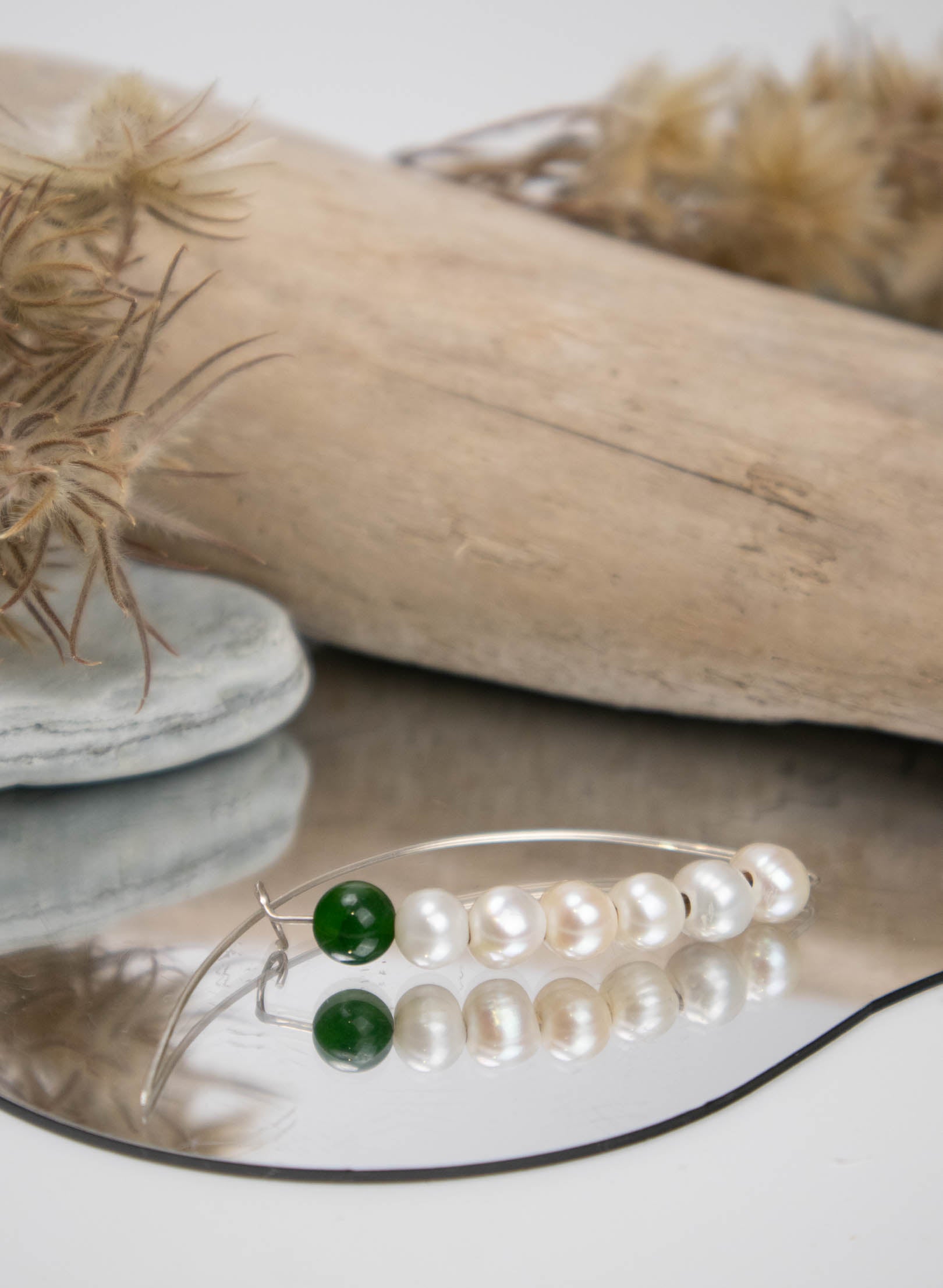 A Week of Supplies - Pearl And Pounamu Brooch or Earring