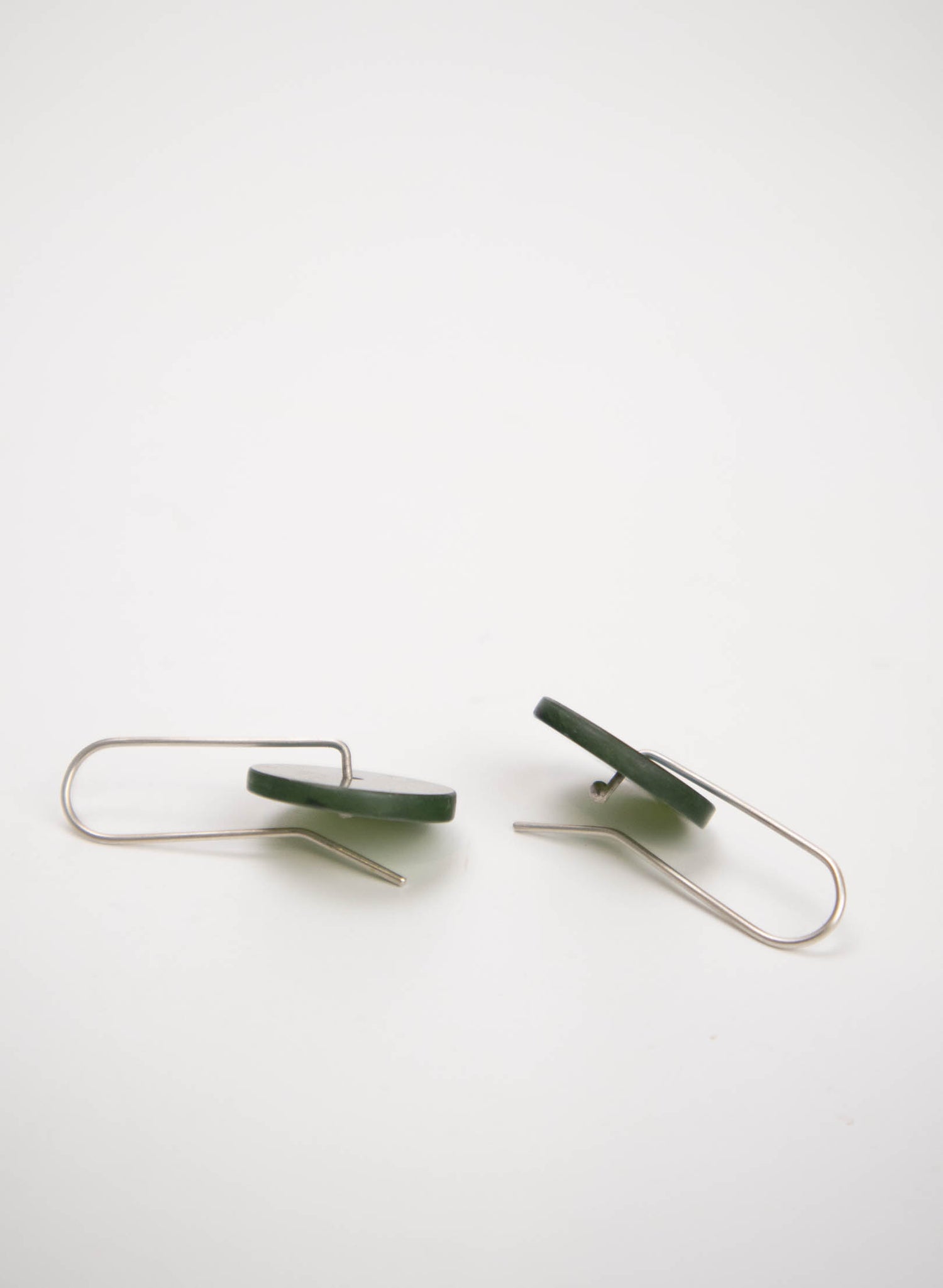 Natural Caim Drop - Pounamu Earring