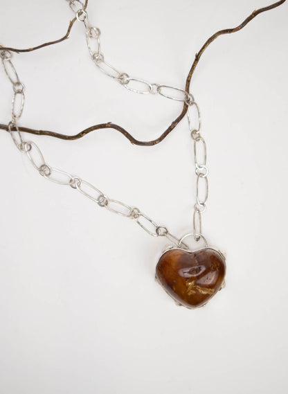 Kauri Gum Heart Necklace