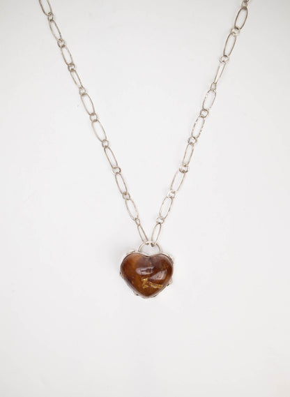 Kauri Gum Heart Necklace