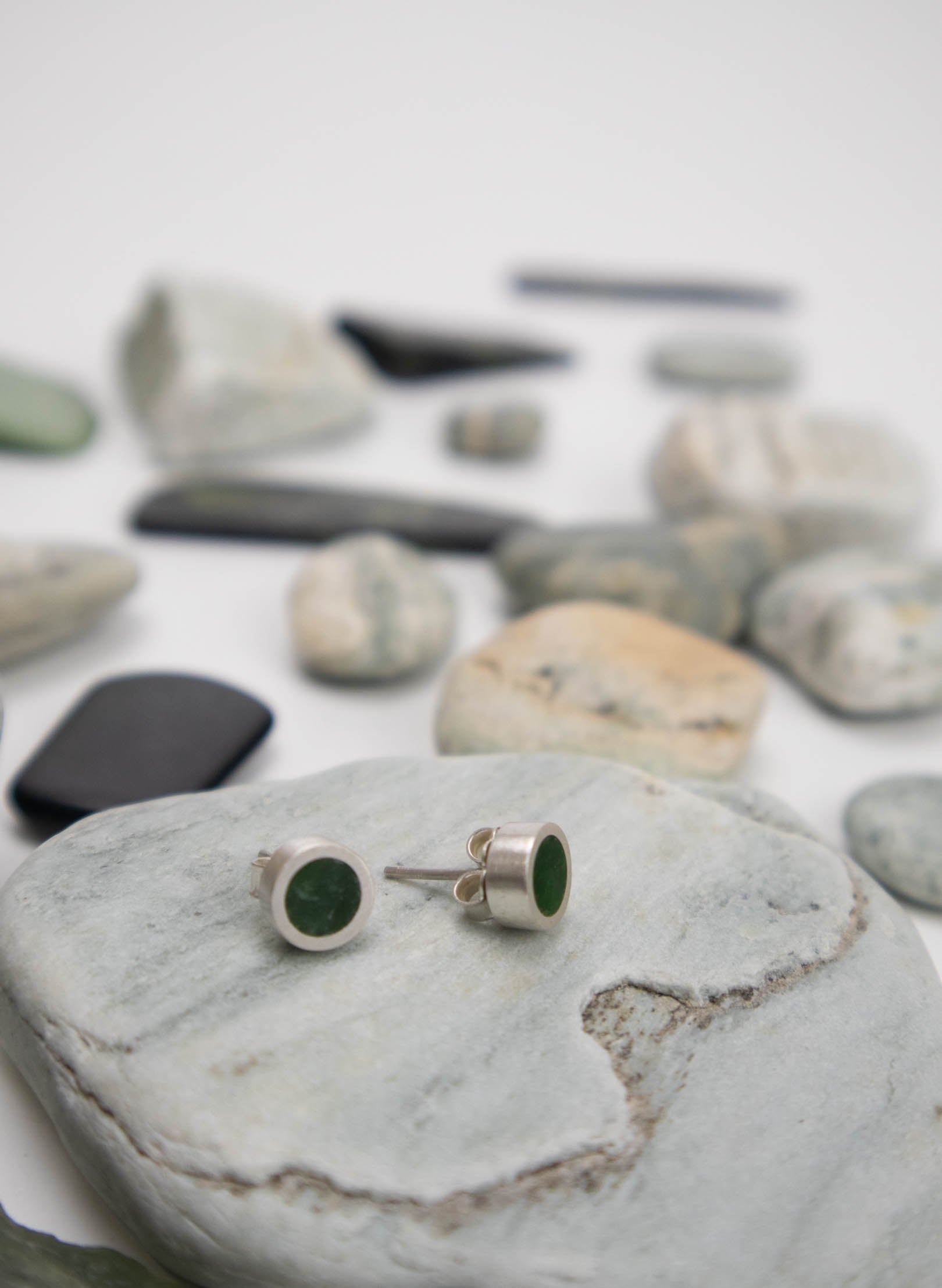 Caim Stud - Pounamu Earring