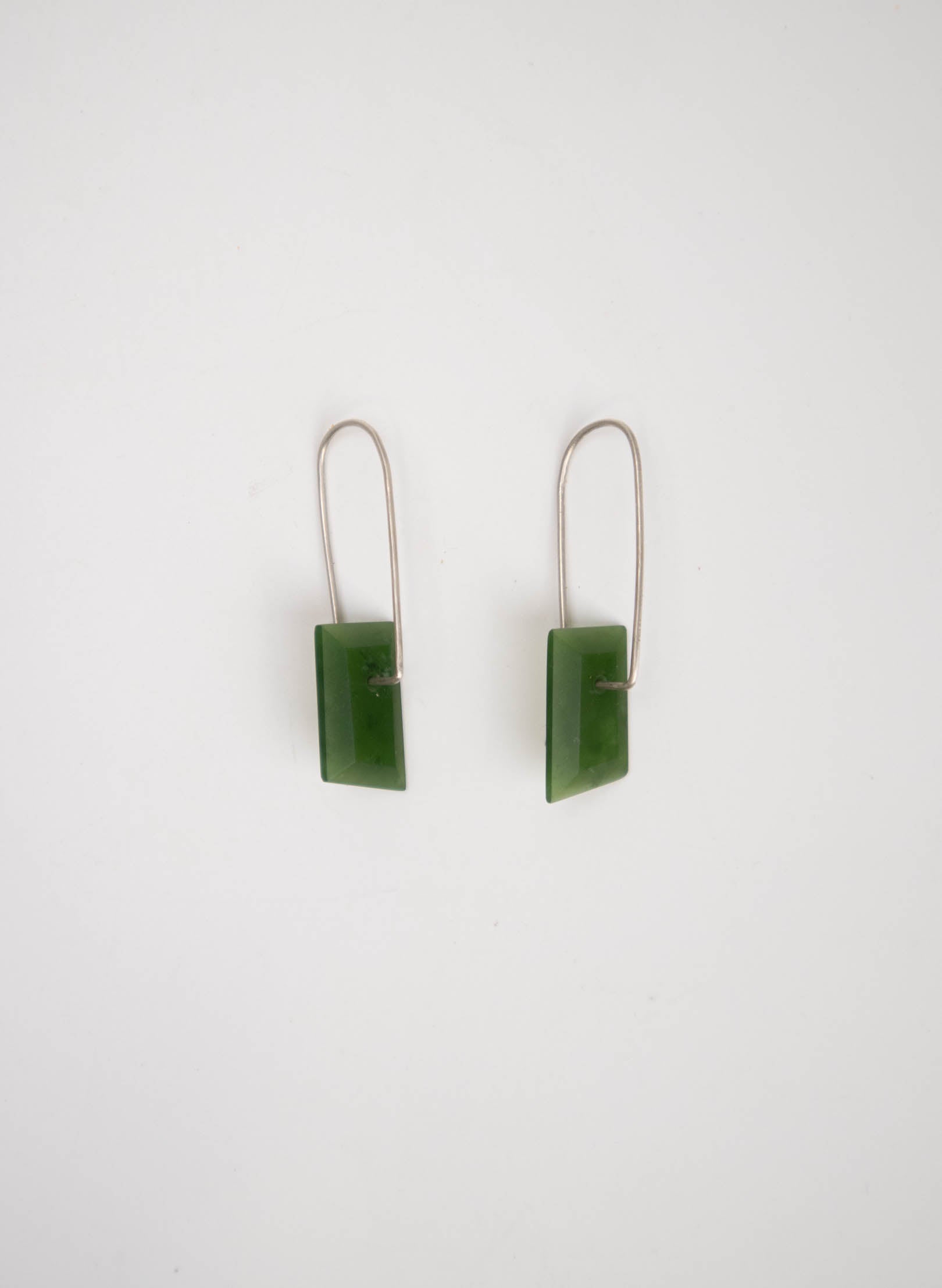 Geometric Facetted Pounamu Earrings